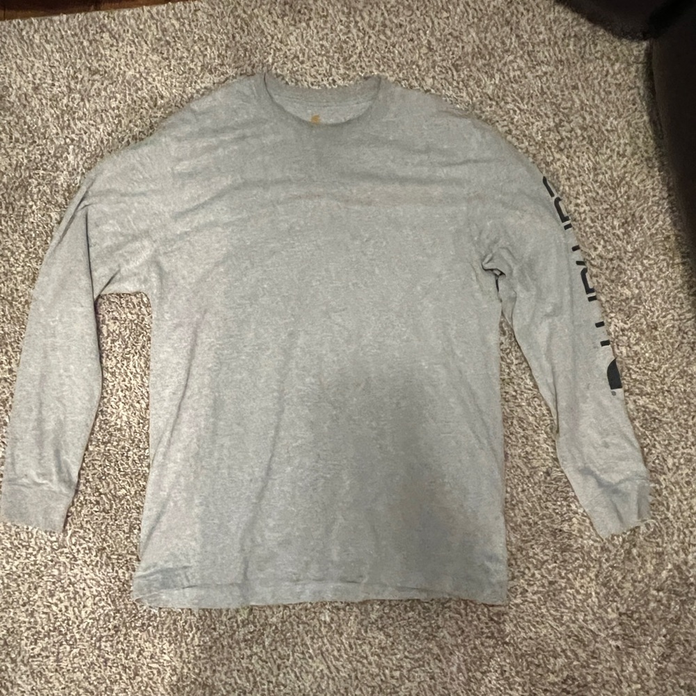 Carhartt Heather Gray Original Fit long sleeve tee size large